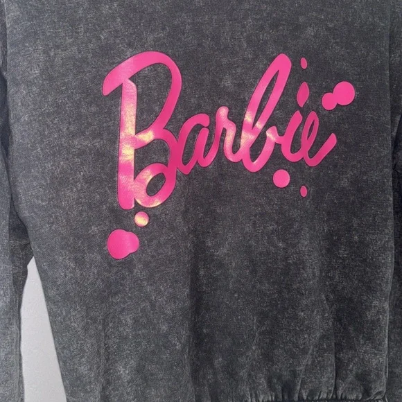 Barbie Black Sweatshirt with Pink Logo - Picture 2 of 5
